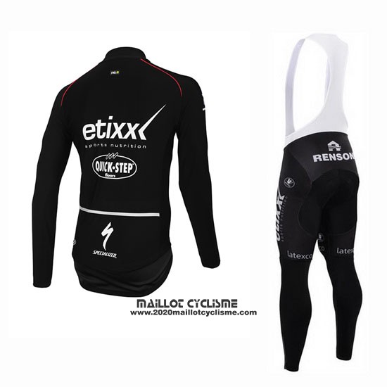 2015 Maillot Ciclismo Ettix Quick Step Noir Manches Longues et Cuissard